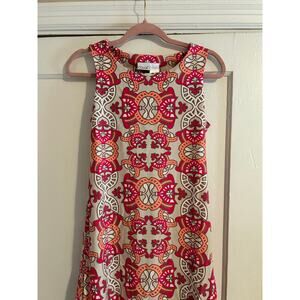 All For Color Shift Dress Pink Geometric Print Size S NWOT